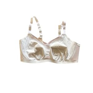 Honeylove Crossover Bra White Sand Wire Free Unlined Mesh Size 2X 42C/D